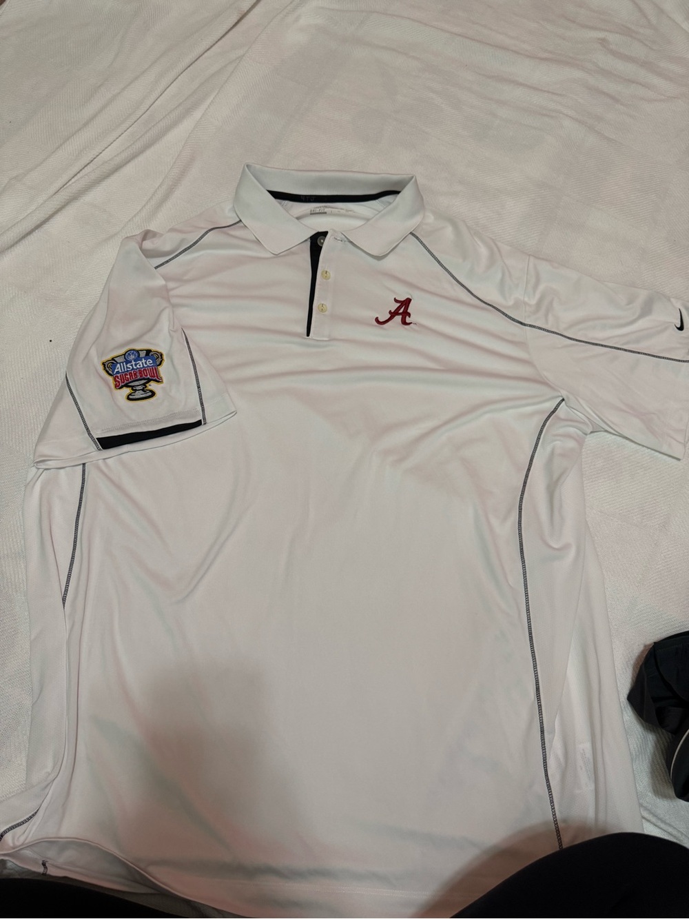 Alabama Sugar Bowl Nike White and Black Golf Polo
